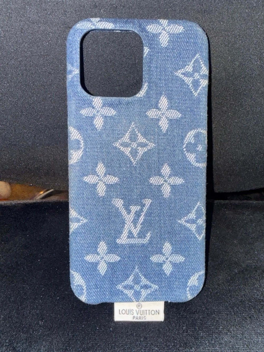Louis Vuitton Light Blue Denim Monogram Phone Case- IPhone 16 pro max